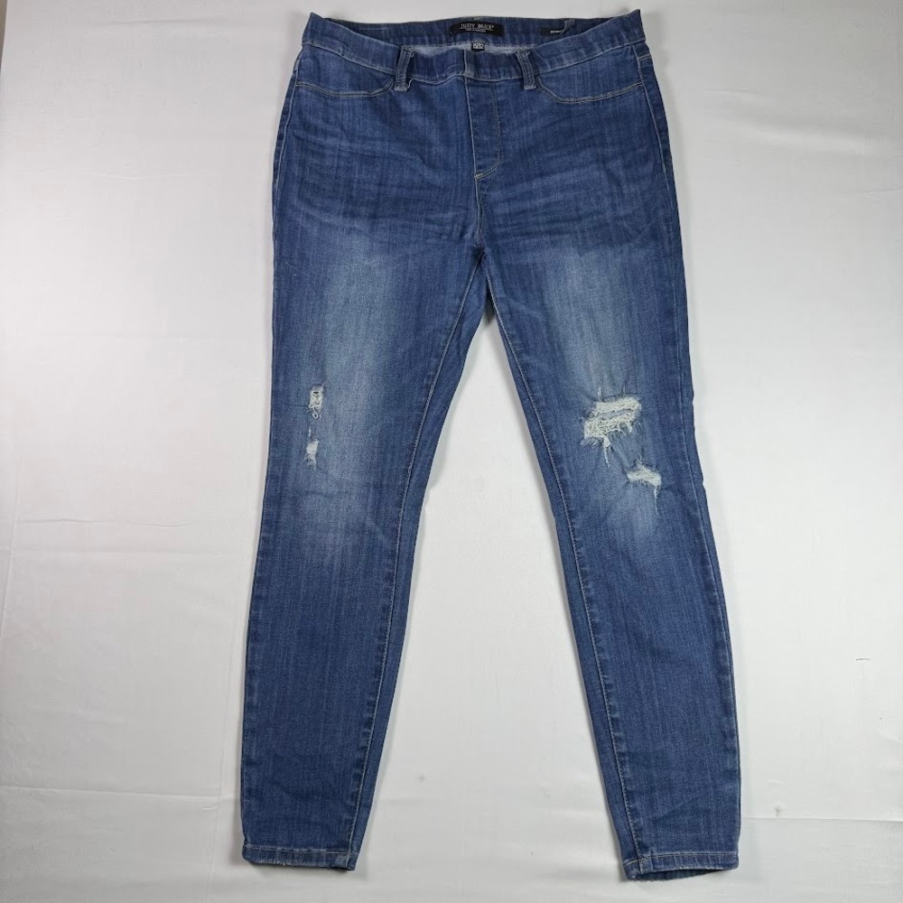 Judy Blue Skinny Fit Distressed Pull On Jeans Blue JB88255 Size 15/32
